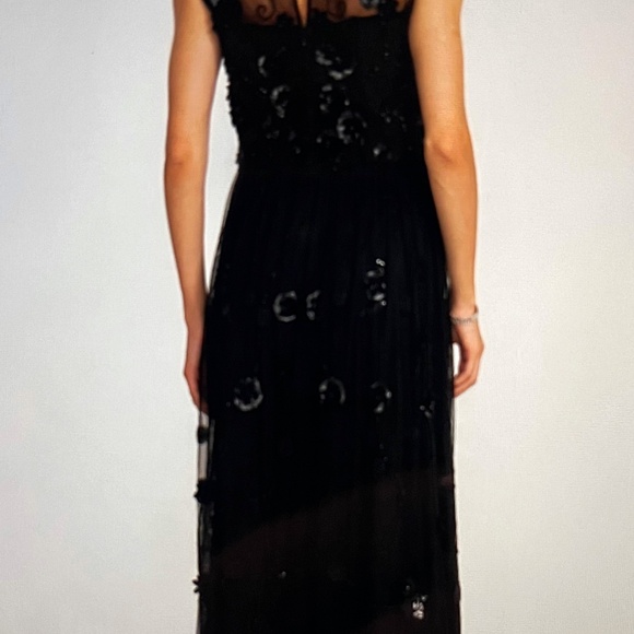 JOHNNY WAS BLACK FLOWER BEADED DRESS-BRAND NEW! - Picture 5 of 11